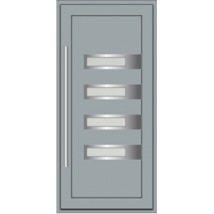 Haustür REHAU SYNEGO Typ H04 Türfüllung außen flügelüberdeckend 63mm 