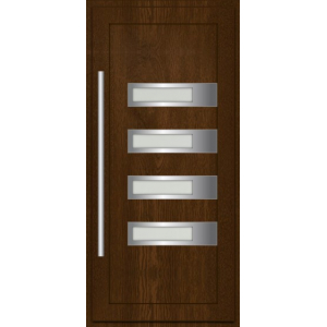 Haustür REHAU SYNEGO Typ H04 Türfüllung außen flügelüberdeckend 63mm 