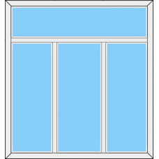 Fenster REHAU SYNEGO MD Dreiteilig Festverglasung Rahmen mit OL Fest