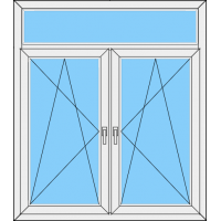 Fenster REHAU ED70 Zweiteilig DKL-DKR mit OL Fest