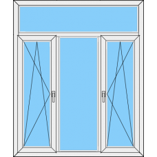 Fenster REHAU SYNEGO MD Dreiteilig dreh-kipp Links- Fest -drehe kipp Rechts mit OL Fest