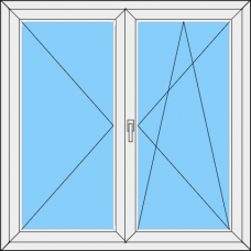 Fenster REHAU ED70 Zweiteilig Stulp-DKR