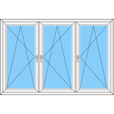 Fenster REHAU SYNEGO MD Dreiteilig DKL-DKR - DKR 