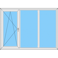 Fenster REHAU ED70 Dreiteilig DKL-Fest-Fest