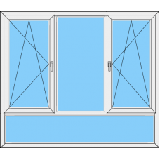 Fenster REHAU ED70 Dreiteilig DKL-Fest-DKR mit UL Fest
