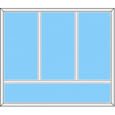 Fenster REHAU ED70 Dreiteilig Festverglasung mit UL Fest