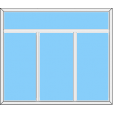 Fenster REHAU ED70 Dreiteilig Festverglasung mit OL Fest