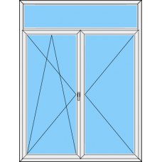Balkontür REHAU SYNEGO MD Zweiteilig DKL- Stulp Rechts OL Fest mit ALU Schwelle