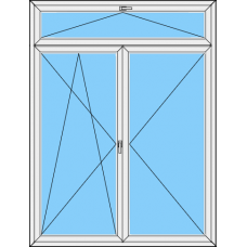 Balkontür REHAU SYNEGO MD Zweiteilig DKL- Stulp Rechts OL Kipp mit ALU Schwelle