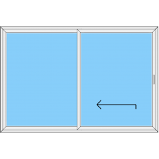 Hebe-Schiebe Tür REHAU SYNEGO MD Zweiteilig Schiebe Links