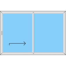 Hebe-Schiebe Tür REHAU SYNEGO MD Zweiteilig Schiebe Rechts
